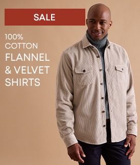 Men’s casual flannel and corduroy cotton shirt on sale