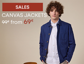 Man in an blue canvas jacket – from €69