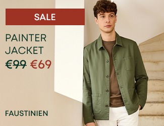 Faustinien painter jacket for men in sage green