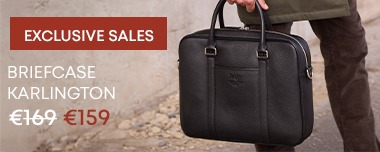 Leather briefcases in brown and black