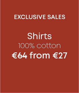 Special offer on men’s 100% cotton shirts.