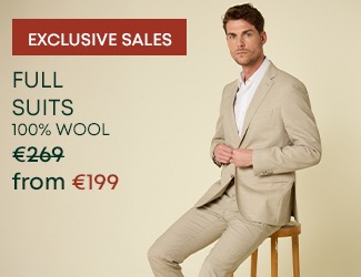 Men's 100% wool suit – Private Sale from €199