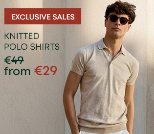 Men's beige knit polo shirt – Private Sale from €29