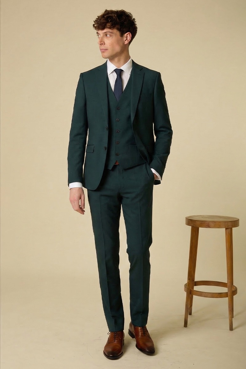 Lazare bottle green suit