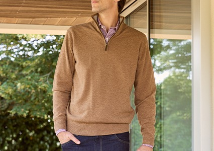 Knitted wool pullovers