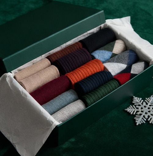 Gift box of colorful socks