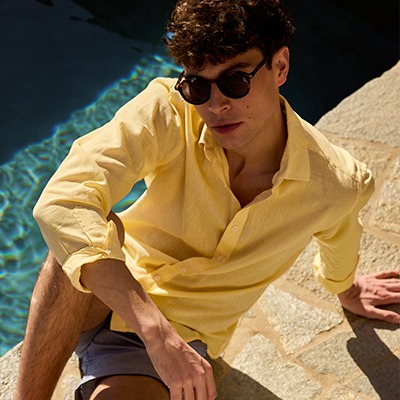 Men's cotton-linen shirts