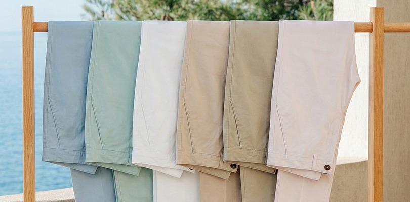 Men's cotton and cotton-linen trousers
