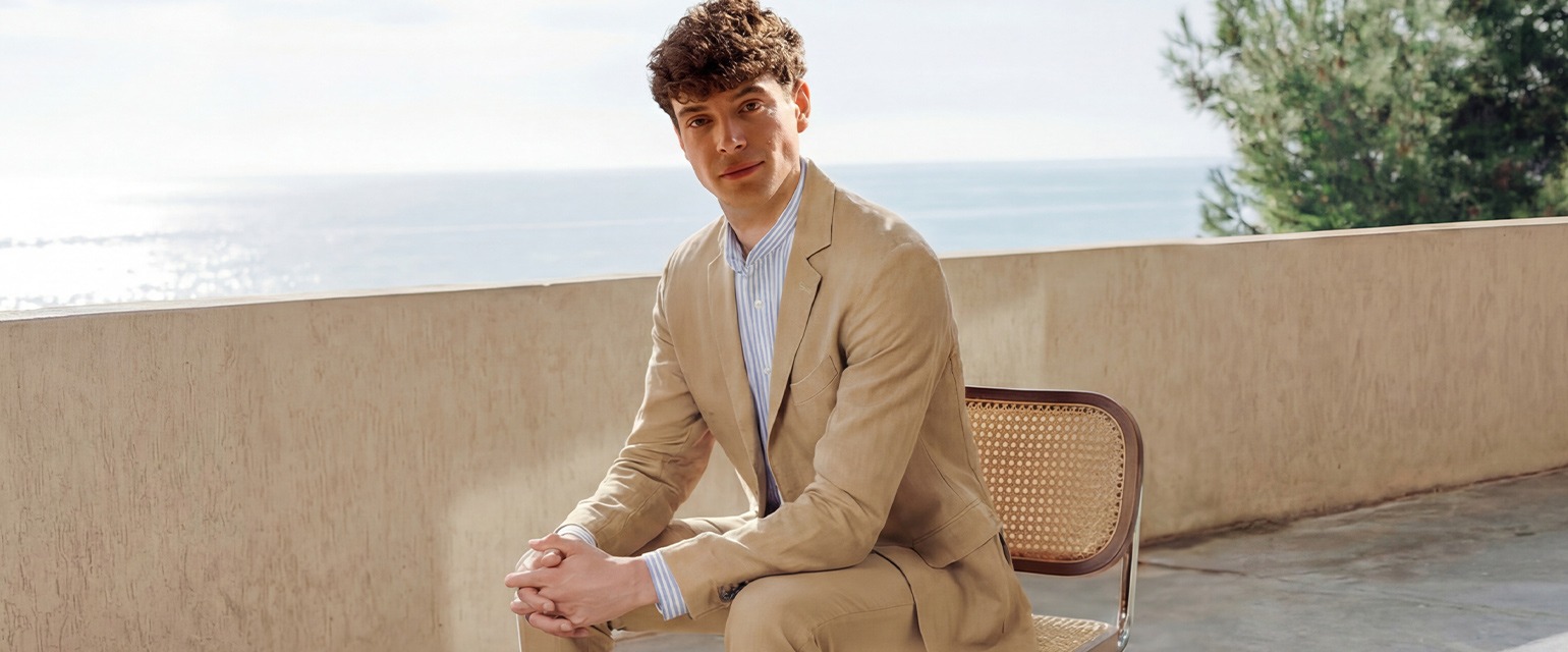 men's linen suit