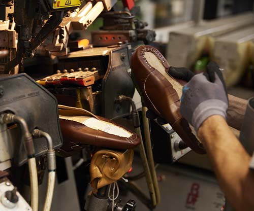 Leather shoes manufacturing