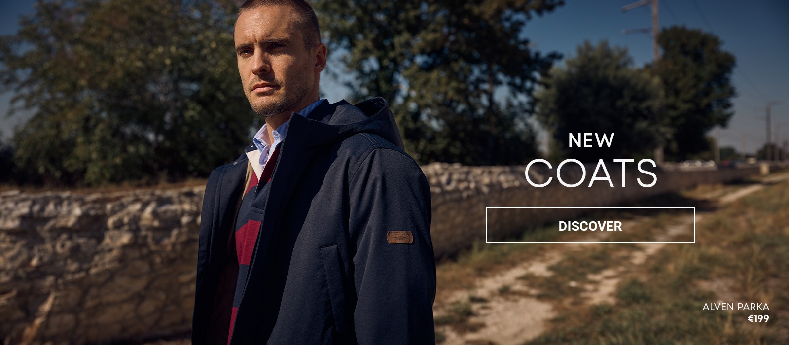 Man wearing a blue jacket