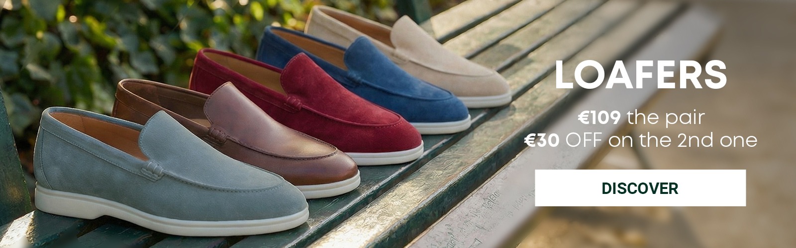 Men loafers leather and suede summer colours