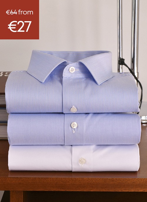 Set of striped and solid shirts for men