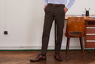 Men's Brown Melange Suit Trousers - LAZARE