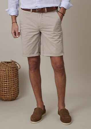 Dark Greige Chino Shorts - BARRY