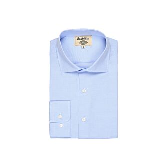 Blue sky and White Textured Shirt - Italian collar Teodoro | Bexley