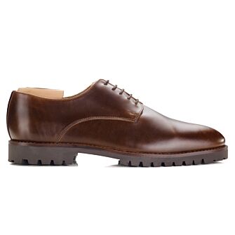 Chocolate Derby Shoes - Rubber outsole Bushey Gomme | Bexley