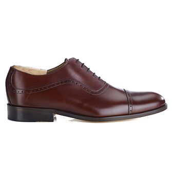 Bexley Broughton Elegant Dark Brown Men\'s Oxfords Sz EU44.5 US11 Bexley Carnegie Mens 42.5 Whole Cut Brown Leather Lace Up  main image 3