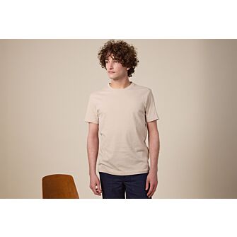 Men's T-Shirt Cotton/Linen Greige Enias | Bexley