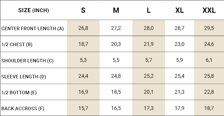 measurement tables lambswool jumpers