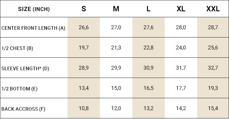 measurement tables lambswool jumpers