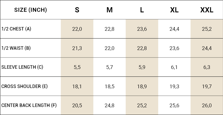 Size guide for leather jackets | Bexley