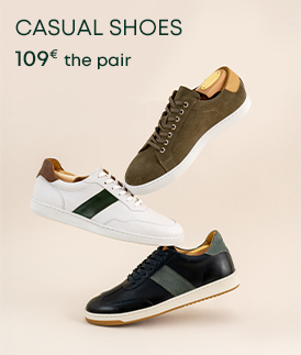 Casual shoes in leather and suede