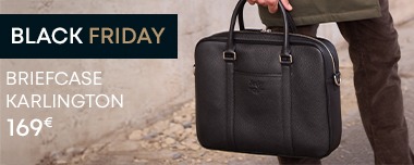 Leather briefcases in brown and black