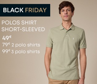 Men’s green short sleeve polo – Black Friday