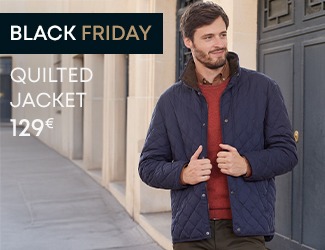 Men’s navy quilted jacket