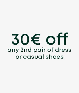 Offer €30 off any second pair of dress or casual shoes