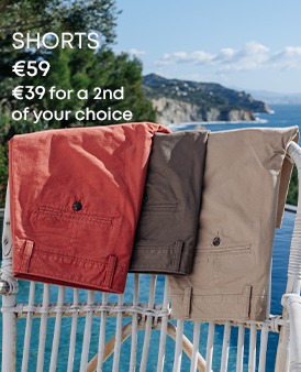 Two bermuda shorts on a chair