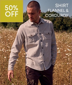 Man wearing a beige corduroy shirt