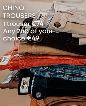 Men's chino trousers available in several colours