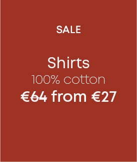 Special offer on men’s 100% cotton shirts.
