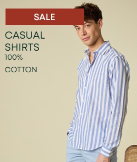 Men's striped casual shirts 100% cotton