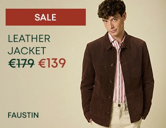 Faustin leather jacket for men in brown
