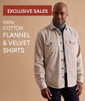 Men’s casual flannel and corduroy cotton shirt on sale