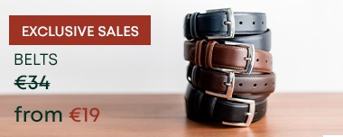 Men's black and brown leather belts – Private Sale from €19