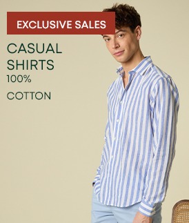 Men's striped cotton casual shirt – Private Sale