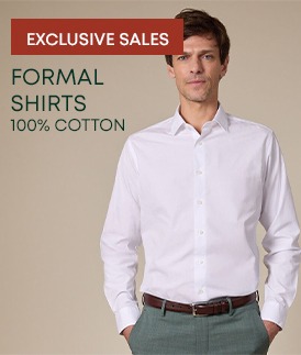 Men's white 100% cotton formal shirt – Private Sale