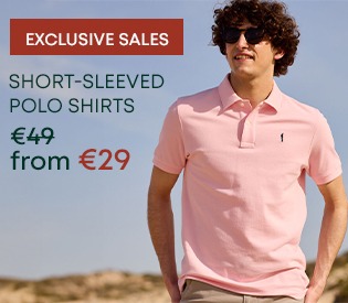 Men's pink short sleeve polo shirt – Private Sale from €29