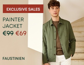 Men's khaki chevron painter jacket Faustinien – Private Sale €69