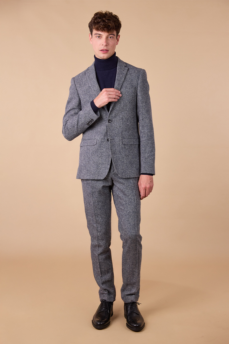 Laurian Grey Blue Suit